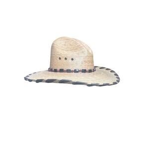Summit Palm Straw Cowboy Hat 7 1/4 58 Western Made in Mexico Sahuayo Ranch